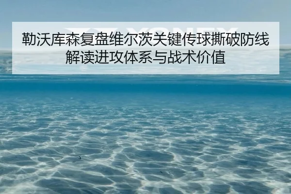 勒沃库森复盘维尔茨关键传球撕破防线解读进攻体系与战术价值